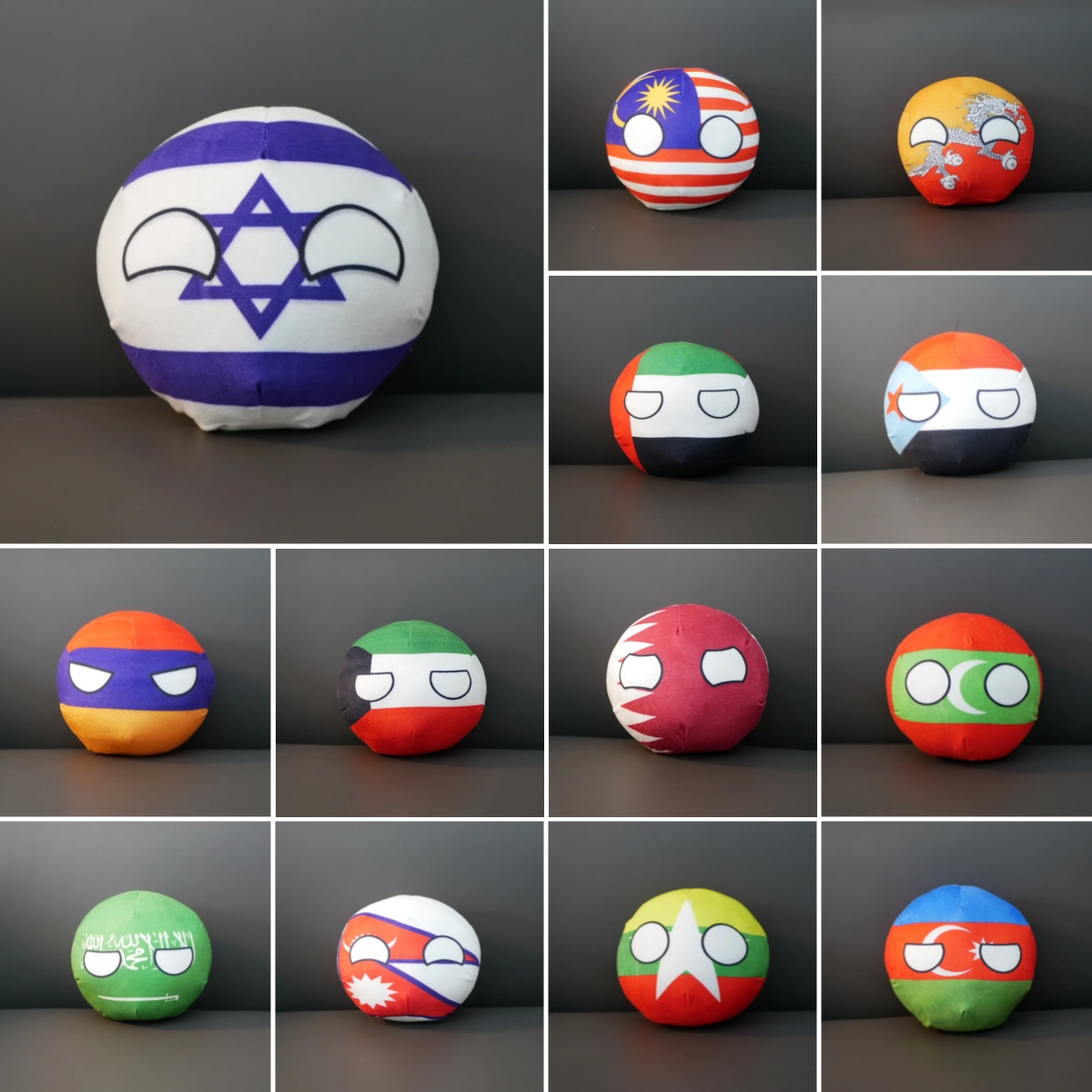 Board Game Yokohama - Countryballs Plush Keychain Doll Korea Turkey