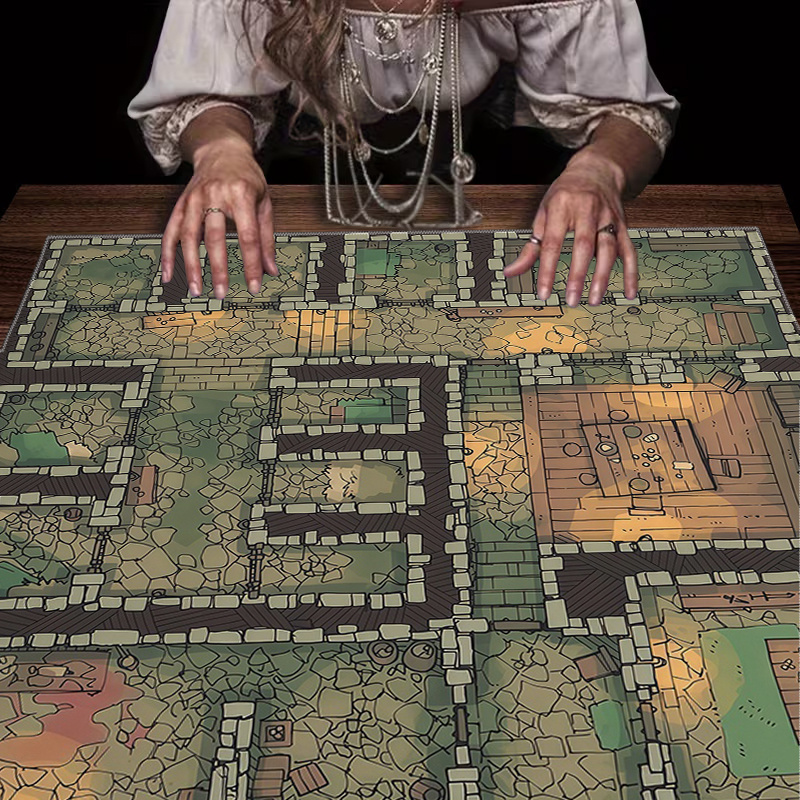 Board Game Hotel - 1pc Dungeon Maze Game Tablecloth –