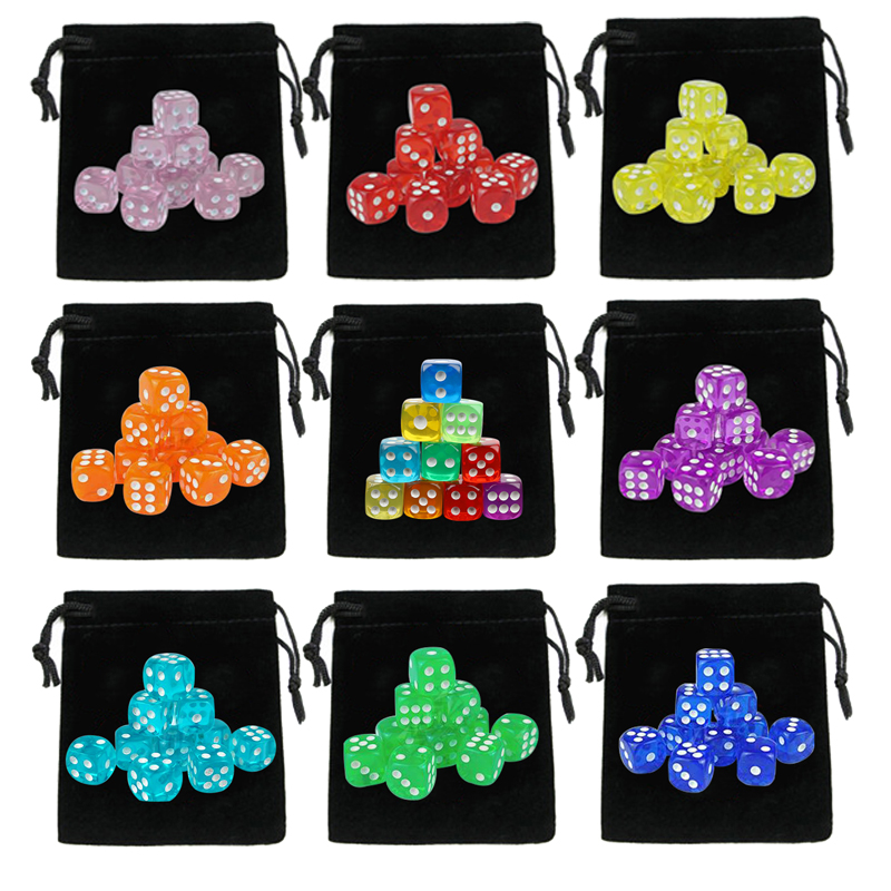 Board Game Loop - 10Pcs Dices with Drawstring Dice Bag