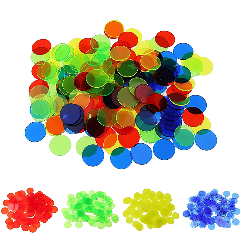 Board Game Loop - 100/200PCS 19mm Round Count Chip Multicolor