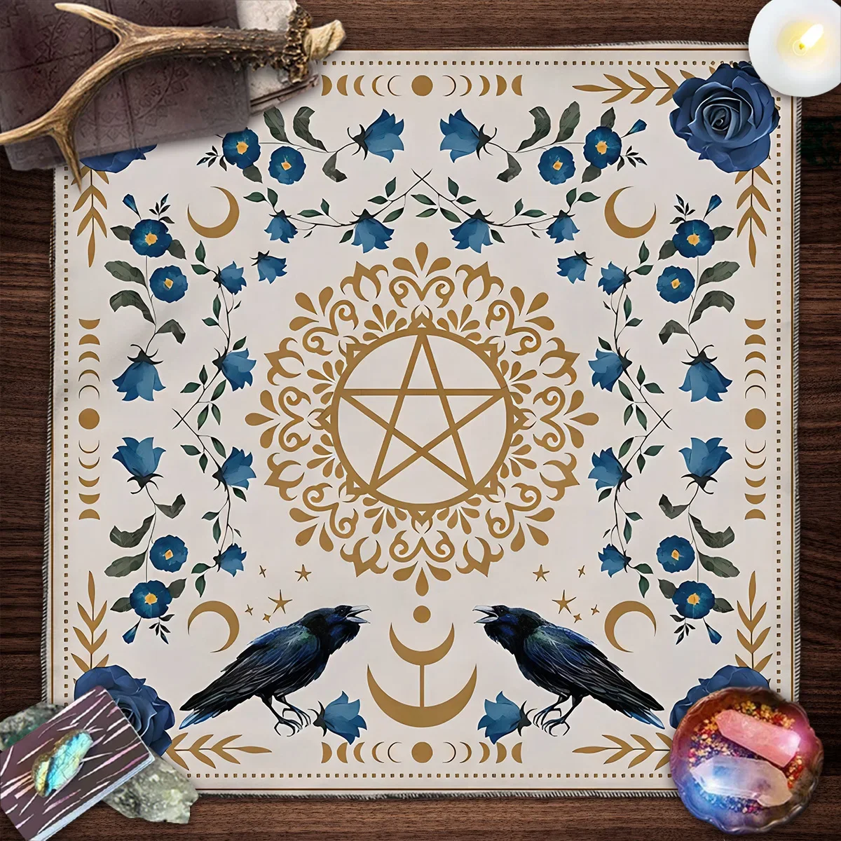 Board Game Hotel - Altar Cloth Sun Moon Flower Tarot