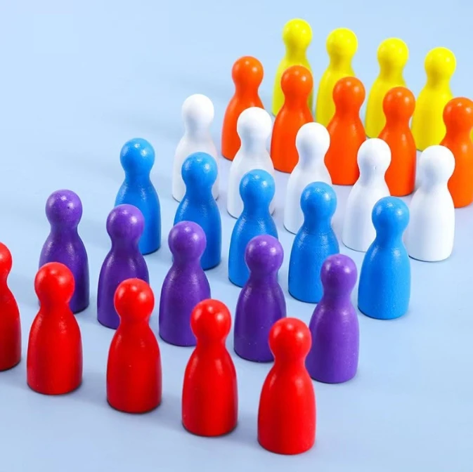 100 Pcs Colorful Wooden Chess  - đánh giá và giá Board Game Loop