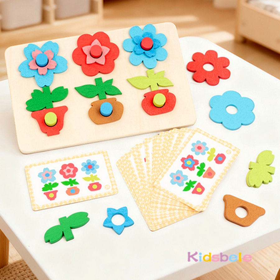 Montessori DIY Wooden Flower P - đánh giá và giá Board Game Diy