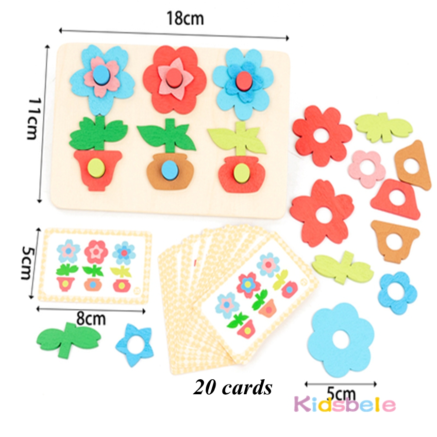 Montessori DIY Wooden Flower P - đánh giá và giá Board Game Diy