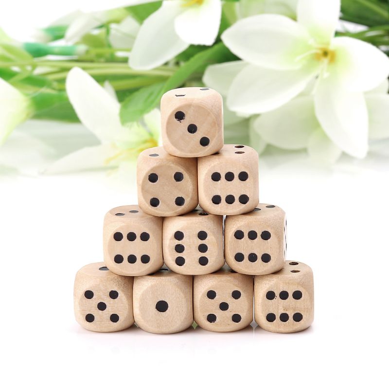 10 Chiếc Xúc Xắc Bằng Gỗ 6 Mặt - đánh giá và giá Board Game Loop